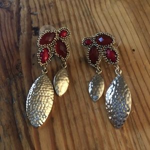Kendra Scott Stud Dangle Maroon Earrings